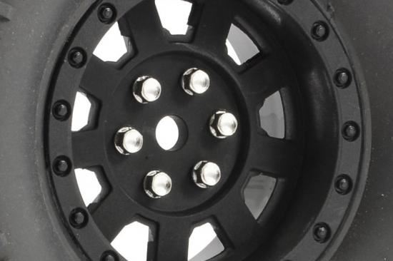 FASTRAX 1:10 CRAWLER BOXER 1.9 MOUNTED SCALE WHEEL BLACK