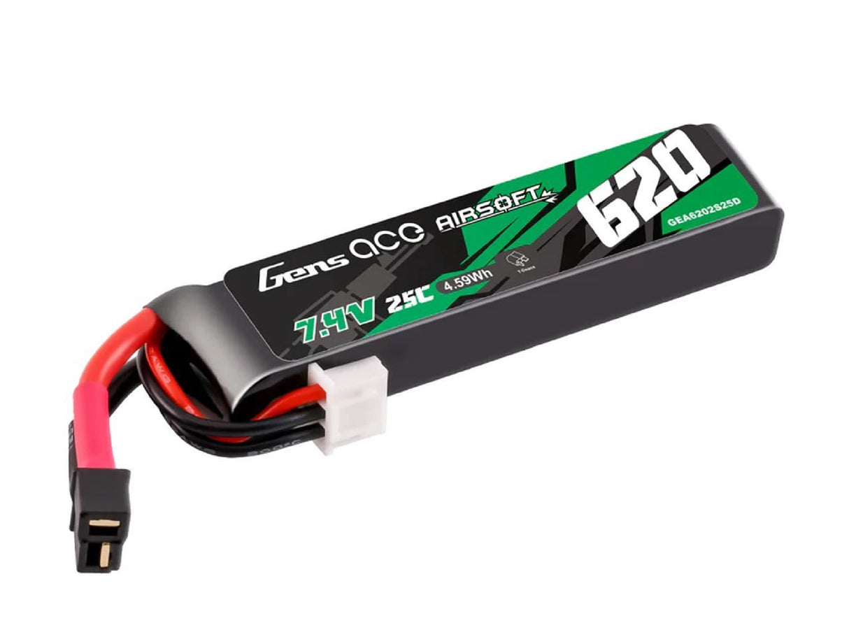 Gens Ace Ga Airsoft 2S 620Mah 25C With Mini Deans (Pistols)
