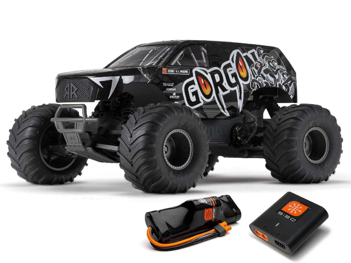 Arrma Gorgon 2wd MT 1/10 Ready-To-Assemble Kit w/8.4v/Chg Gunmetal