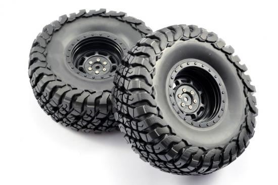 FASTRAX 1:10 CRAWLER GRANITE 2.2 SCALE WHEEL &#248;140MM TYRE (BLACK)