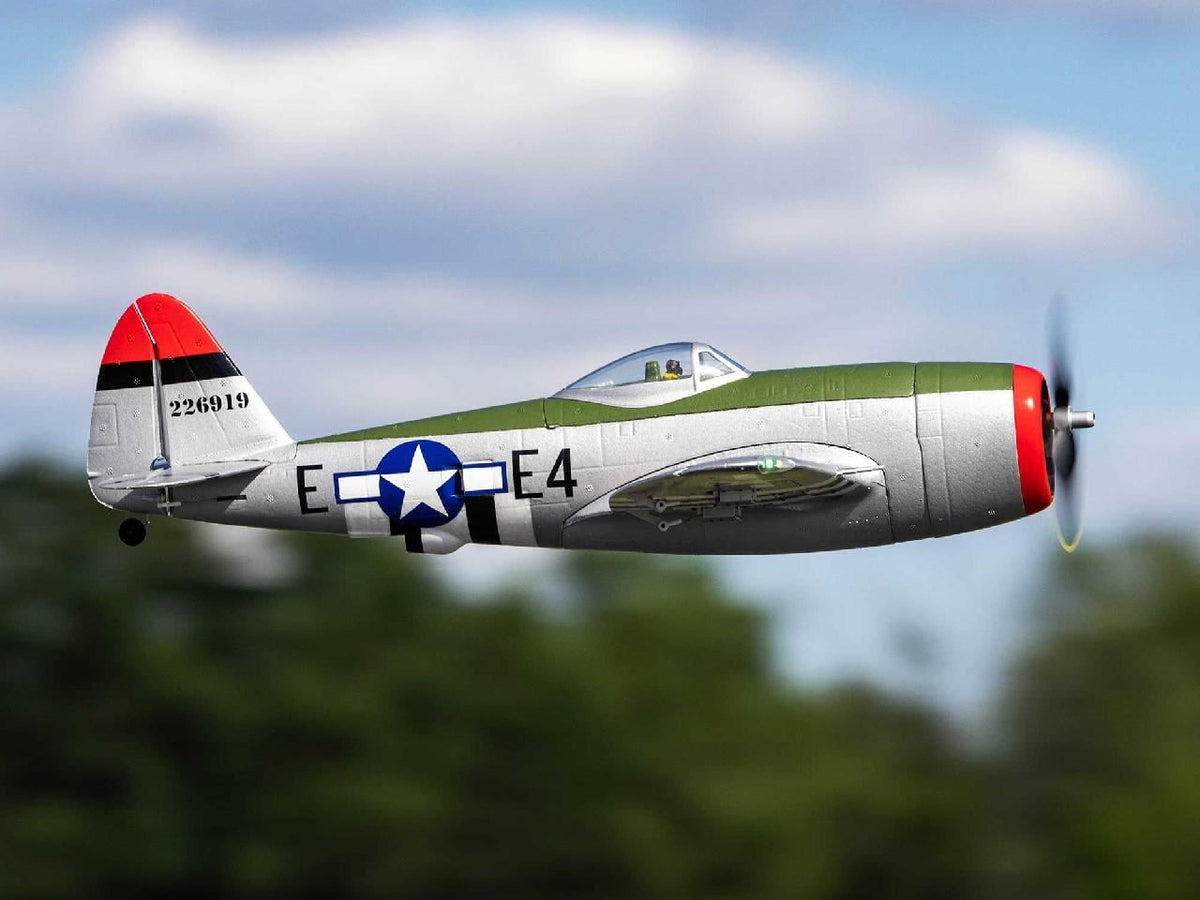 E Flite Micro P-47 Thunderbolt 625Mm Bnf Basic With As3X+ And Safe S