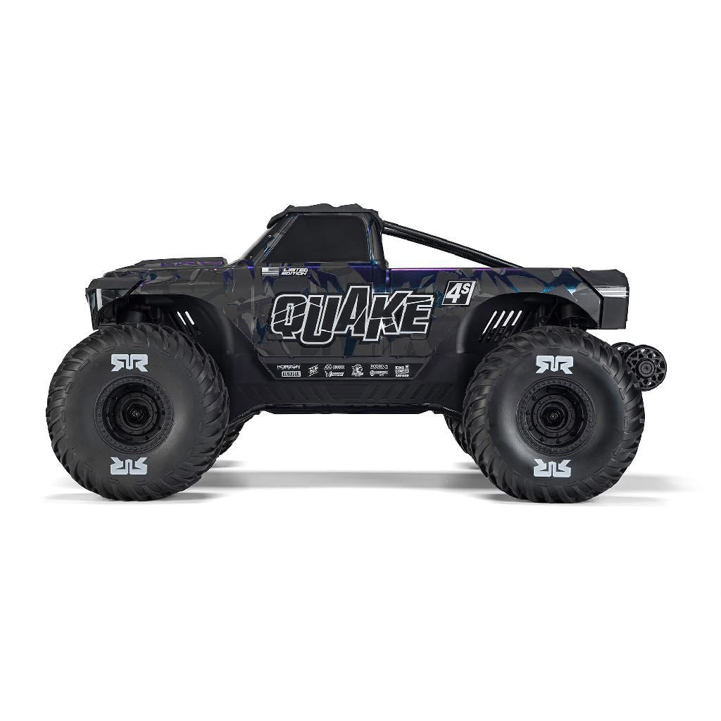 Arrma 1/8 Quake 4S Dsc 4X4 Rtr Monter Truck, Le Black/Pearl