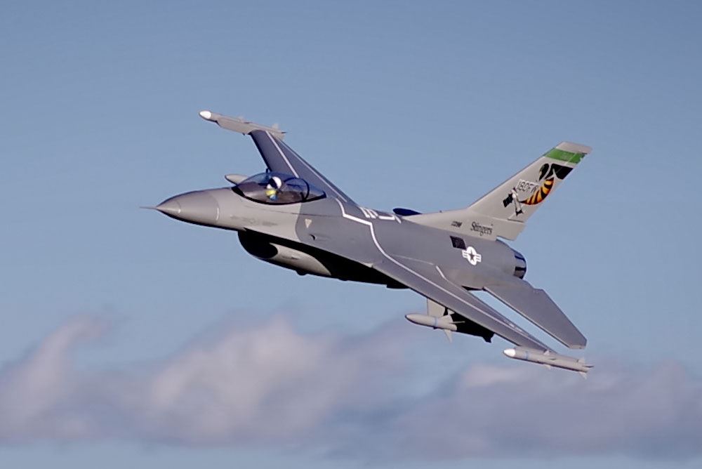 Fms F16 875Mm Jet Fighter 70Mm Edf Artf Grey W/O Tx/Rx/Batt