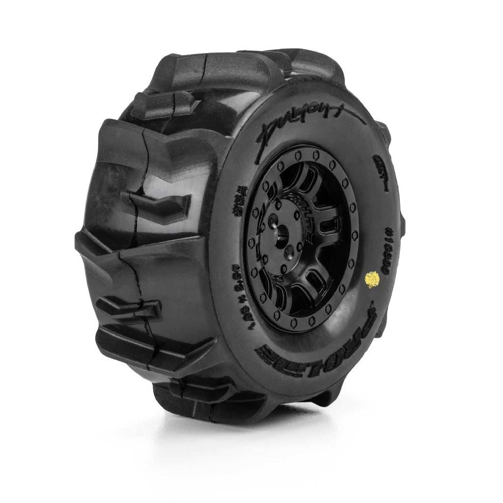 Pro-Line 1/16 Dumont Front/Rear Paddle Tires Mounted 12Mm Black Split