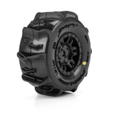 Pro-Line 1/16 Dumont Front/Rear Paddle Tires Mounted 12Mm Black Split