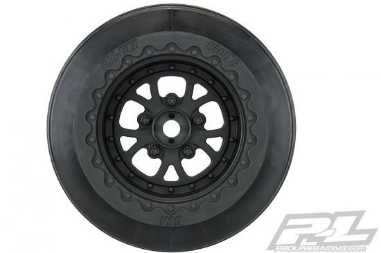 Proline Ponoma Drag Spec 2.2 / 3.0 Black Wheels Hex Slash