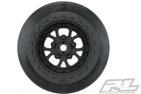 Proline Ponoma Drag Spec 2.2 / 3.0 Black Wheels Hex Slash