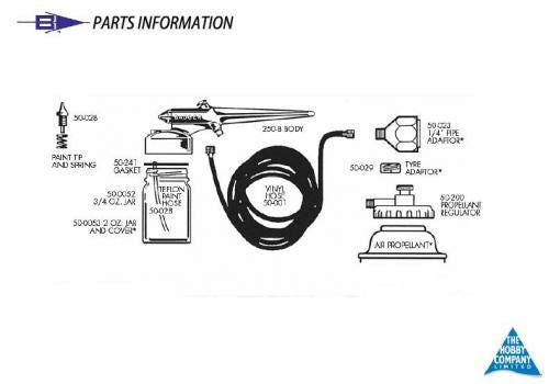 Badger Basic Airbrush Set - With Propellant