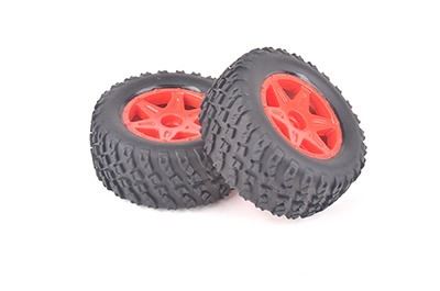 Core RC Spider Front Tyre & Wheel Set - Red