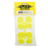 Yeah Racing Plastic Narrow Rim Set 8.5mm (Offset 0 +1 +2 +3) Florescent Yellow For 1/28 AWD Mini-Z