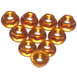 Yeah Racing 4mm Aluminium Serrated Lock Nut 10pcs (OR)