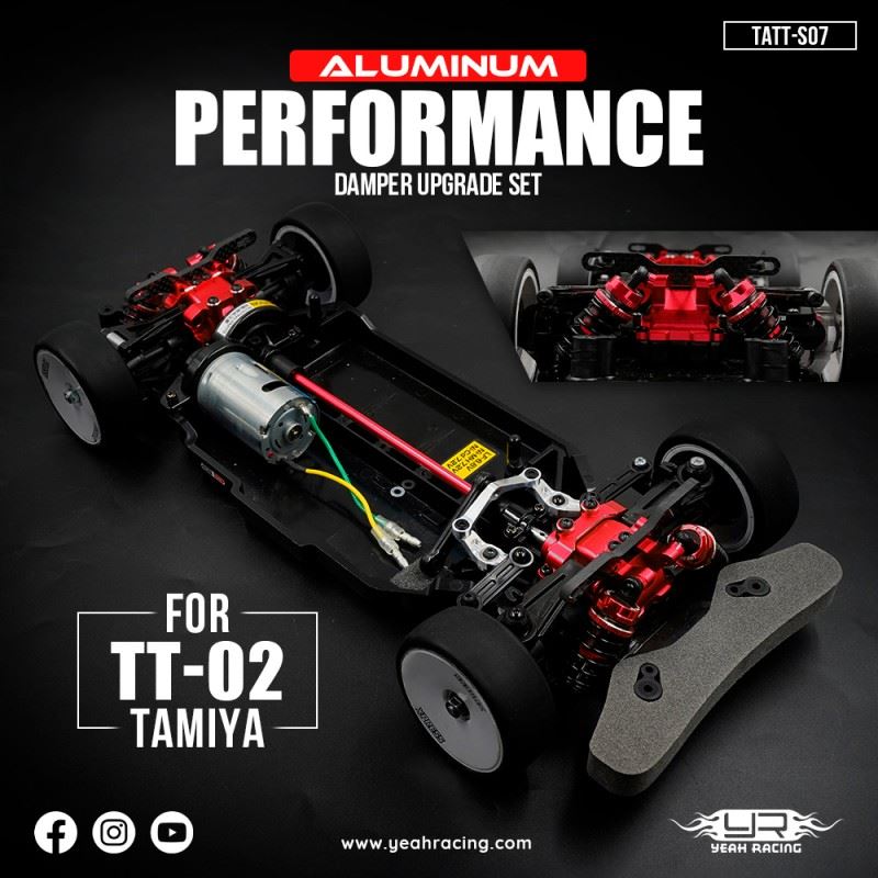 Yeah Racing Aluminum Performance Damper Upgrade Set For Tamiya Tt02