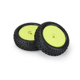 Proline 1/18 Wedge Front Carpet Mini-B Tires Mounted 8mm Yellow Whee
