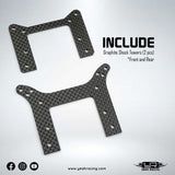 Yeah Racing Graphite Front & Rear Shock Tower For Yokomo 870C Super Dog Fighter Yz10 2023