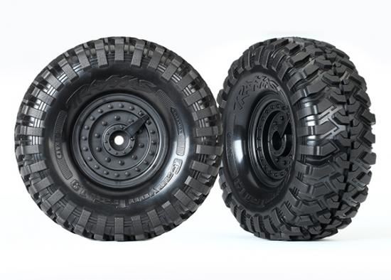 TRAXXAS Tires and wheels, assembled, glued (Tactical wheels, Canyon