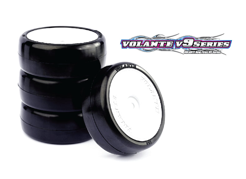 Volante V9X 1/10 TC 28CP Indoor Carpet Rubber Tyre Pre-glued 4pcs