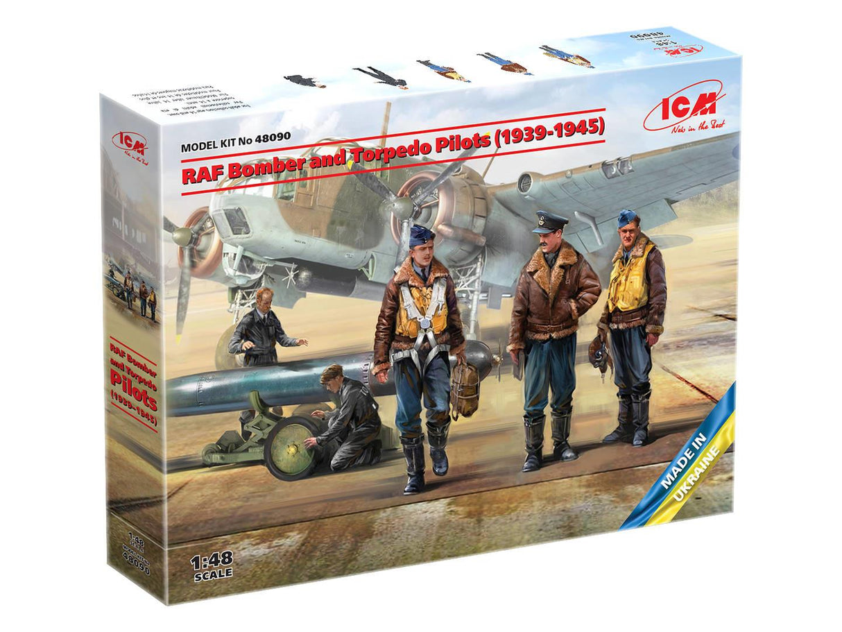 Icm Raf Bomber & Torpedo Pilots (1939-1945) 5 Figures