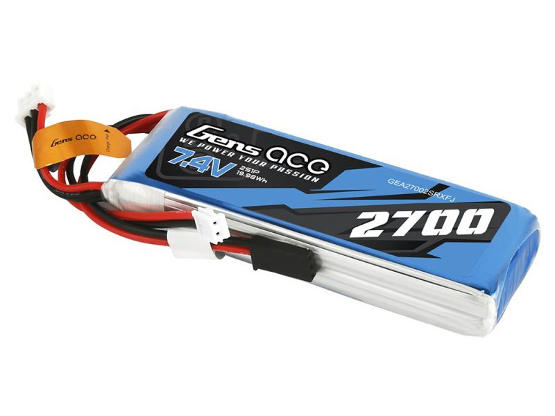 Gens Ace Li-Po 2S 7.4V 2700Mah Rx With Futaba