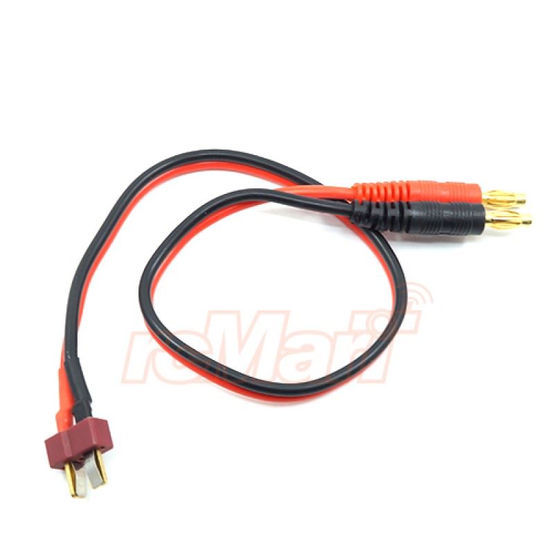 Yeah Racing Battery Charger Cable T Plug Male to 4mm Bullet Banana