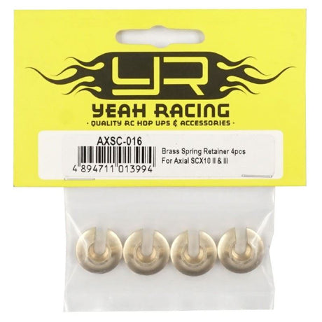 Yeah Racing Brass Spring Retainer 4pcs For Axial SCX10 II & III Element Enduro