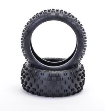 Schumacher Stagger Rib 1:8 Buggy Tyres - Yellow - 1 Pair