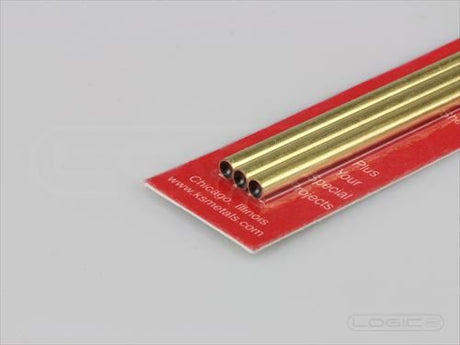 KS 300mm Thin Wall Brass Tube 4mm OD (Pk3) .225mm Wall