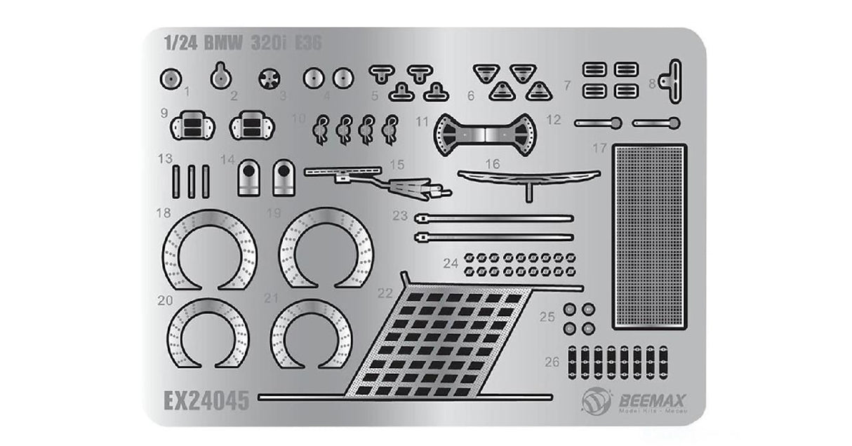 Beemax Etching Detail Parts: Bmw 320 Fina Btcc 96 Winner