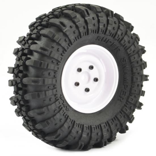 FASTRAX 1:10 CRAWLER SWAMPER 1.9 SCALE WHEEL &#248;118MM TYRE (WHITE)
