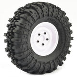 FASTRAX 1:10 CRAWLER SWAMPER 1.9 SCALE WHEEL &#248;118MM TYRE (WHITE)