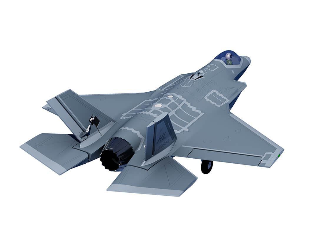 Xfly 64Mm F-35 Lightning Edf 750Mm With Retract Without Tx/Rx/Batt