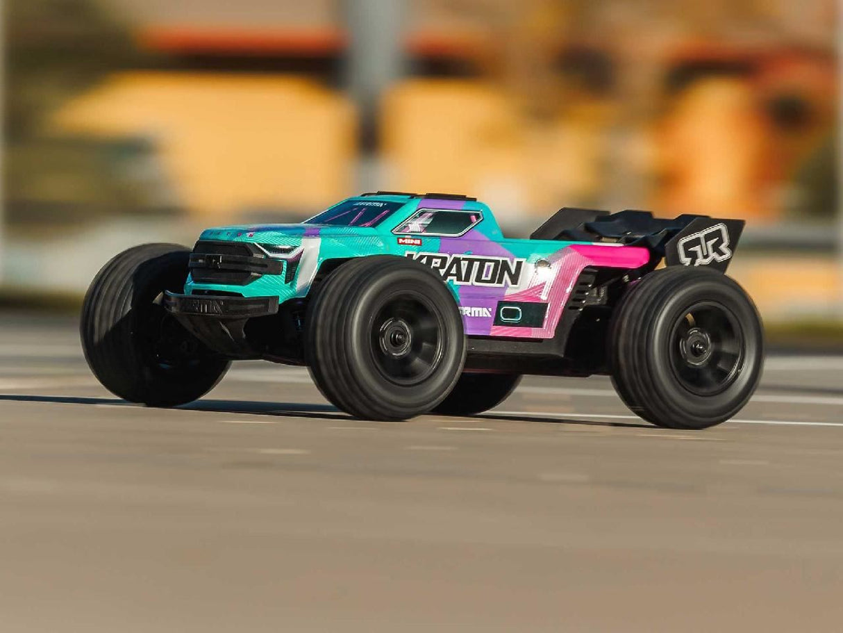 Arrma 1/16 Mini Kraton 3S Dsc 4X4 Rtr With Batt/Charg, Teal/Pink