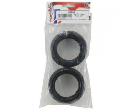 Schumacher Mini Pin Front Buggy Tyres - Blue - 1 Pair