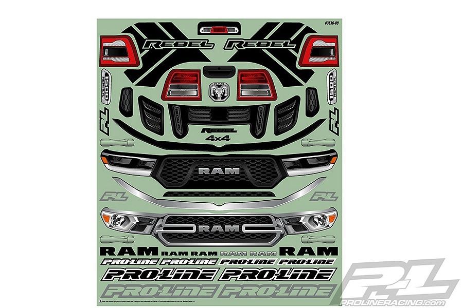 Proline Pre-Cut 2020 Ram Rebel 1500 Clear Body Arrma Kraton