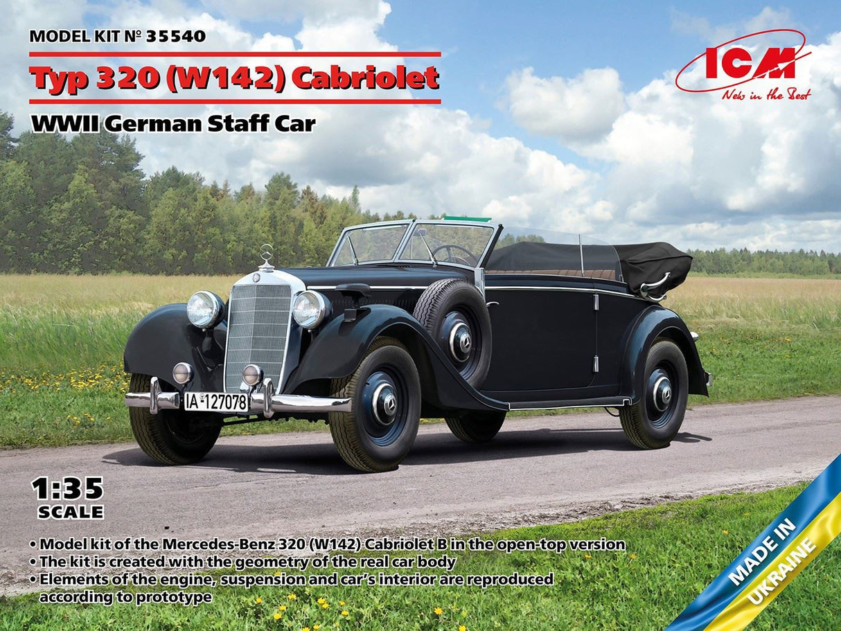 Icm Typ 320 (W142) Cabriolet, Wwii German Staff Car