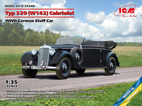 Icm Typ 320 (W142) Cabriolet, Wwii German Staff Car
