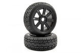 FASTRAX 1:8 EAGLE TREAD MOUNTED ON 8-SPOKE BLACK (PR)