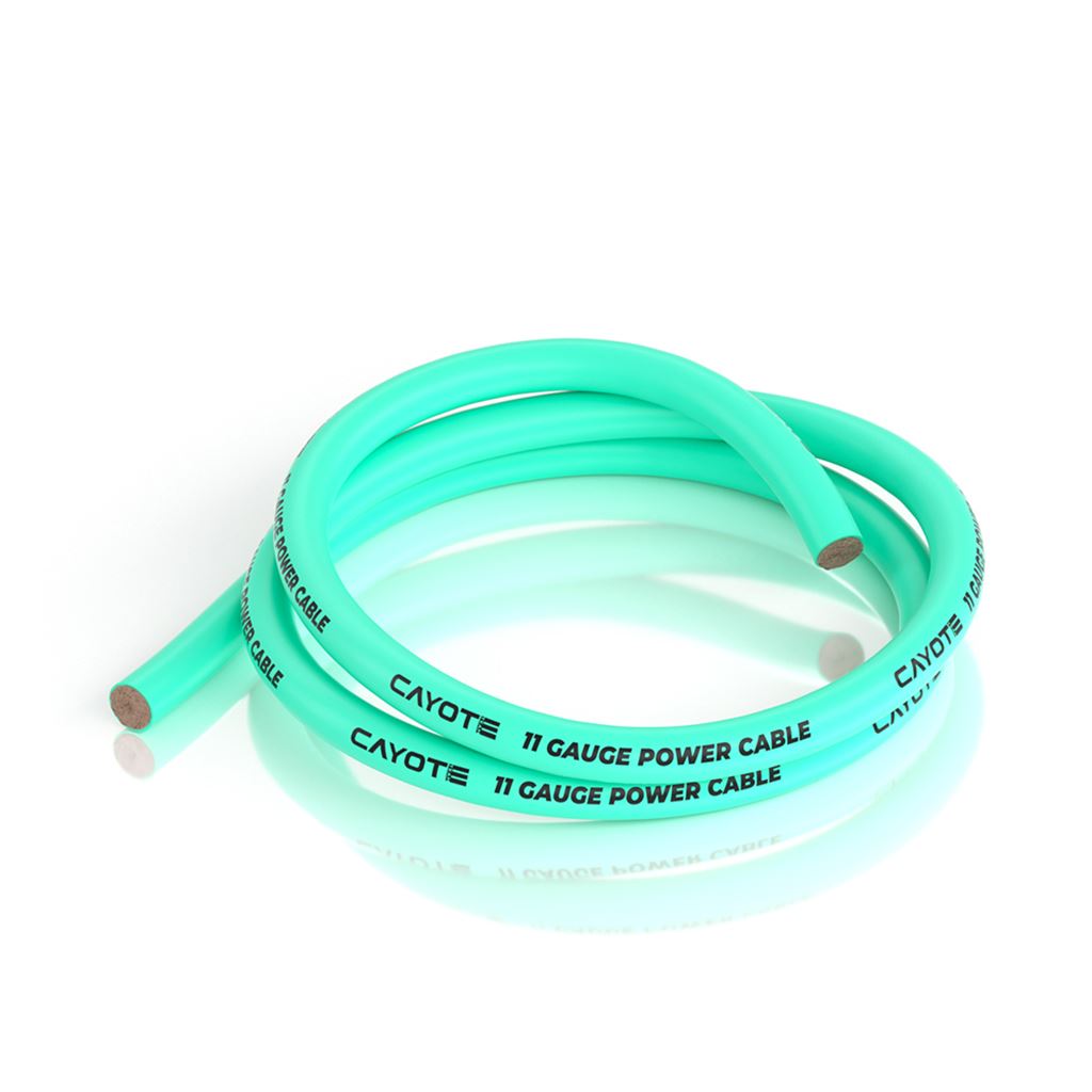 Cayote 11Awg Thin-Wall Silicone Wire - 1M Green