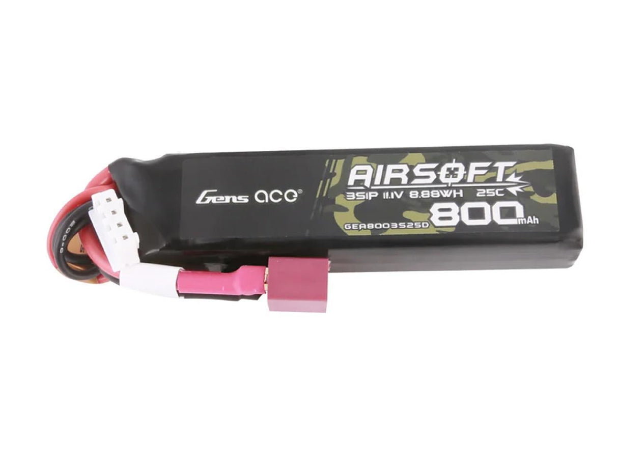 Gens Ace Airsoft 3S 800Mah 25C With Deans (M4 Shorty)