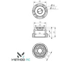 METHOD 6x32/21MM OFFSET 17MM ALUMINIUM HEX ADAPTOR (PR)