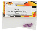Schumacher Alloy Body Post Block; Horizontal Mount - Mi-3 (pr)
