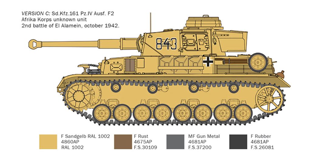 Italeri PZ IV F1/F2/G WITH AFRICA KORPS El Almn
