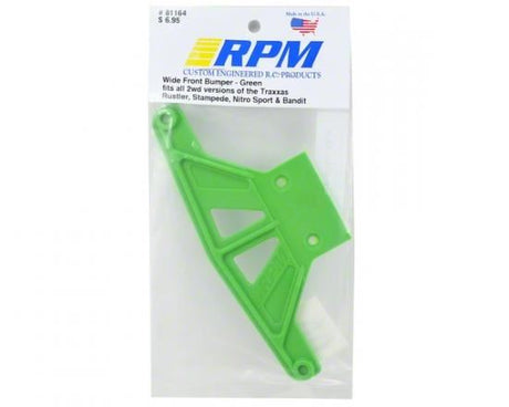 RPM WIDE FRONT BUMPER FOR TRAXXAS RUST/STAMPEDE - GREEN