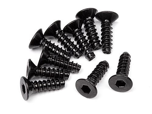 HPI Tp. Flat Head Screw M3X10mm (Hex Socket/10Pcs)