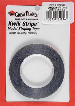 GPLANES Striping Tape Metallic Dark Blue 1/8" (3mm x 11m)