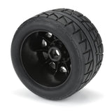 Proline 1/8 Menace Hp Belted Fr/Rr 3.8In Mt Tires Mounted 17mm Black