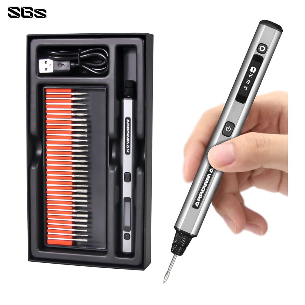 Sgs Electric Engraving Pen With 30 Bits (Grey)