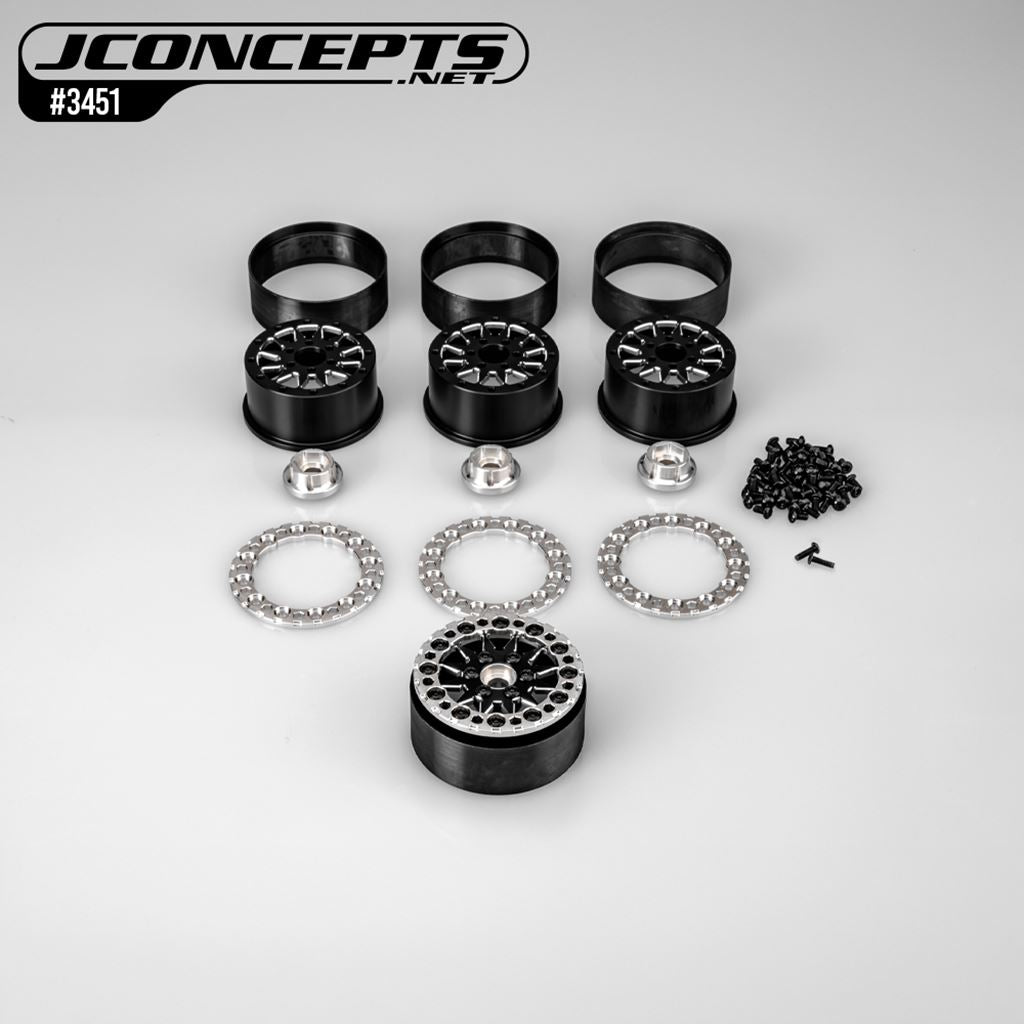 Ultra - 2.0In 12 Spoke Crawler Wheel Black - 4Pc