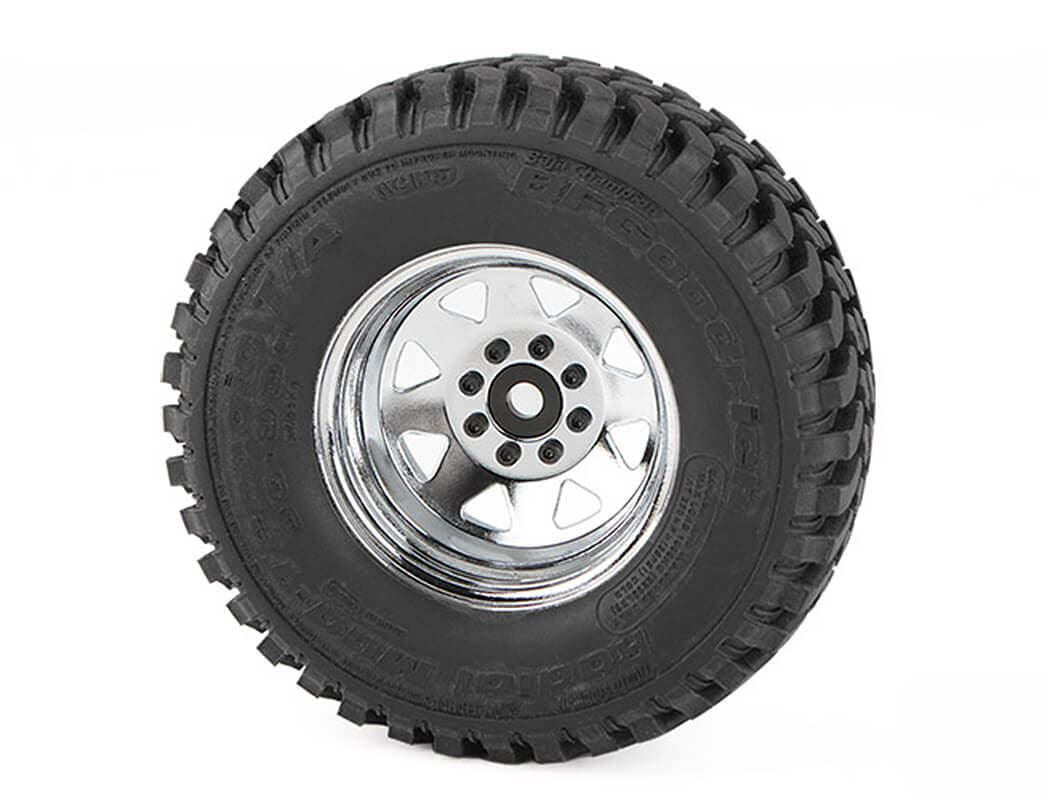 Rc4Wd 8Lug Deep Dish Wagon 1.9 Steel Stamped B/L Wheels Chrme