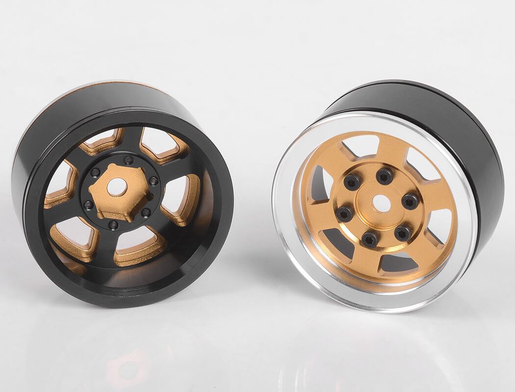 RC4WD SIX-SPOKE 1.55  INTERNAL BEADLOCK WHEELS (GOLD)
