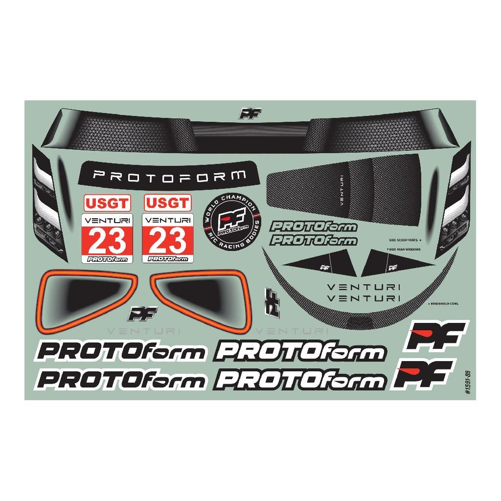 PRM 1/10 Venturi GT Clear Body: 190mm Touring Car